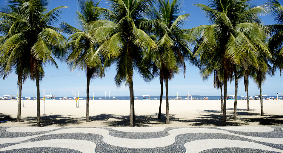 Praia de Copacabana vista a partir do Restaurante Marius - Carnes e Frutos do Mar